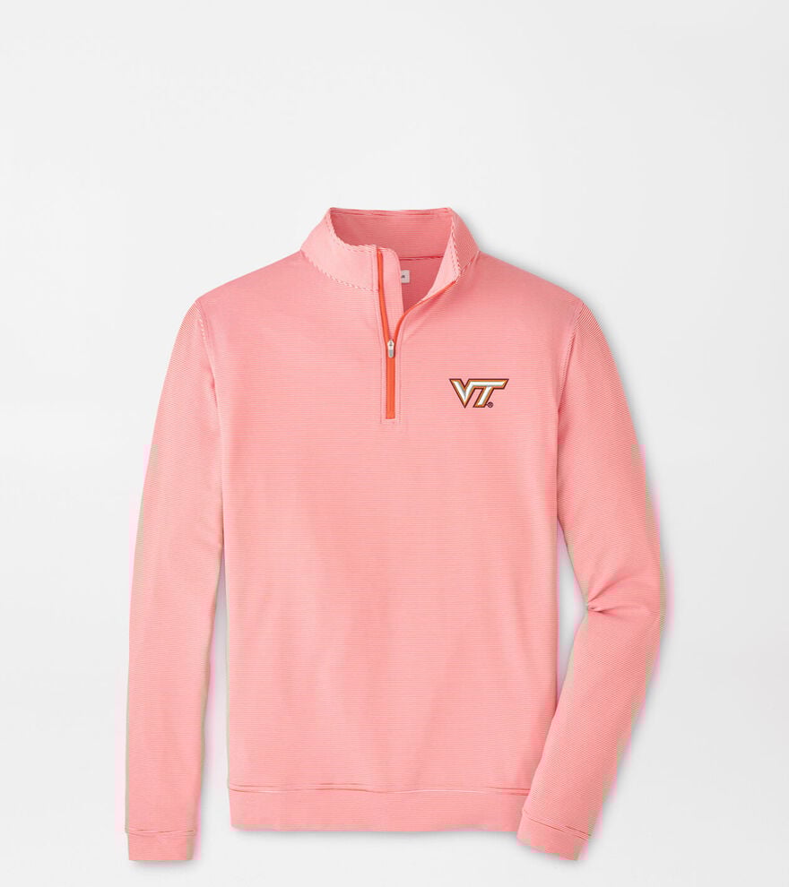 Virginia Tech Perth Sugar Stripe Performance Quarter-Zip image number 1