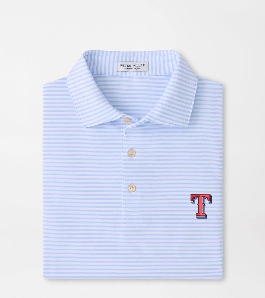 Texas Rangers Tiebreaker Performance Jersey Stripe Polo