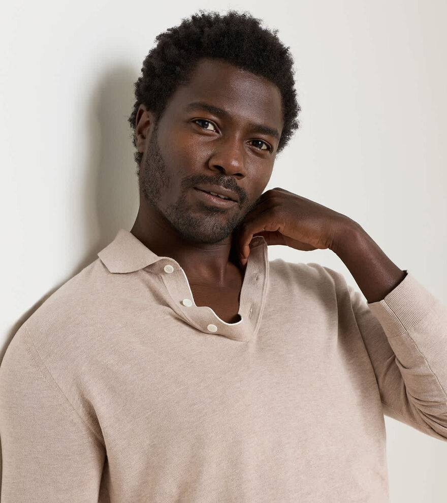 Mariner Sea Island Cotton Sweater Polo - Alternate Image 3