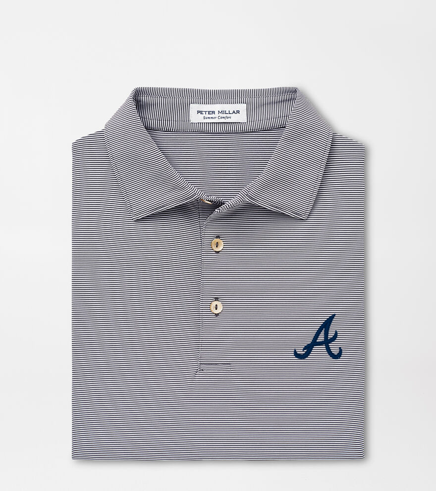 Atlanta Braves Jubilee Stripe Performance Polo