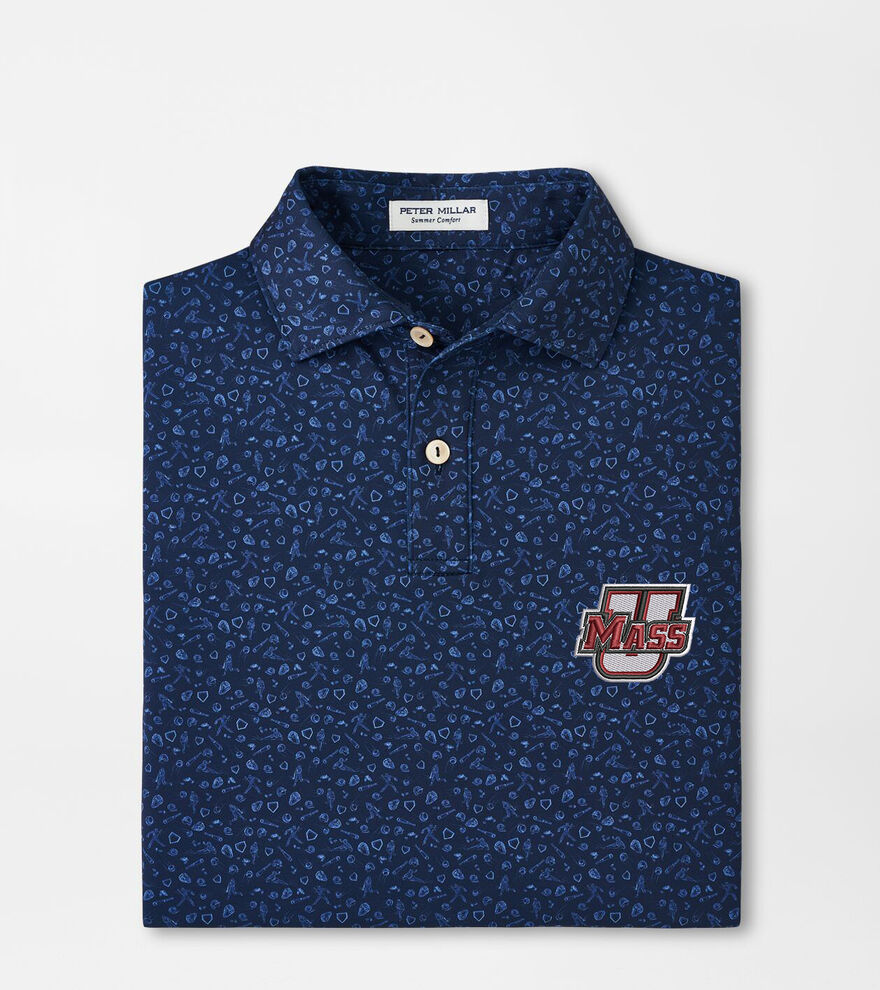 UMass Batter Up Youth Performance Jersey Polo image number 1