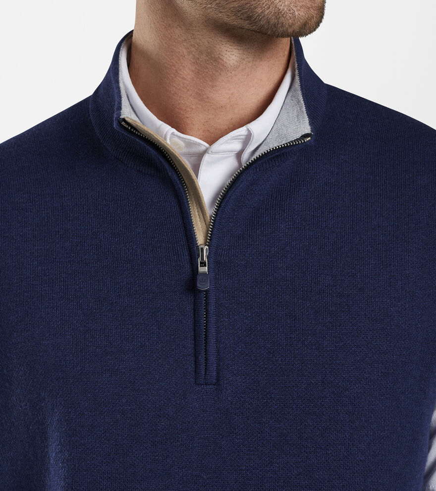 Crown Crafted Interlock Quarter-Zip Vest image number 4