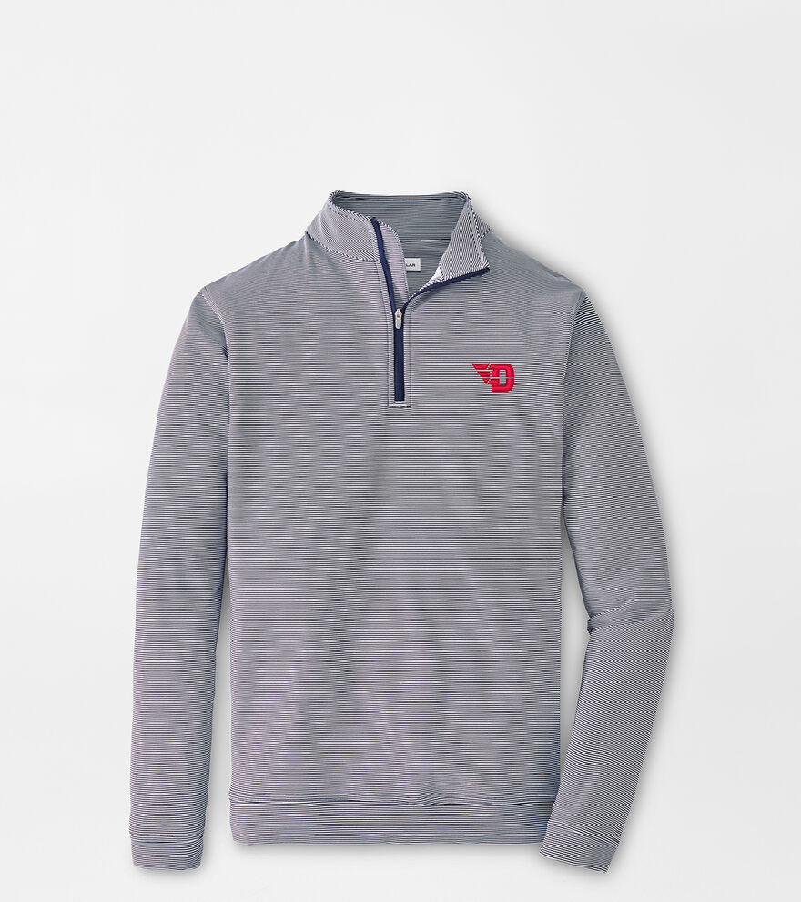 Dayton Mini-Stripe Stretch Loop Terry Quarter-Zip image number 1
