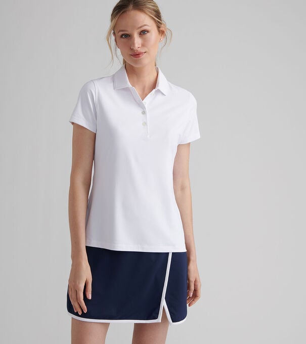 Women's Short Sleeve Button Polo