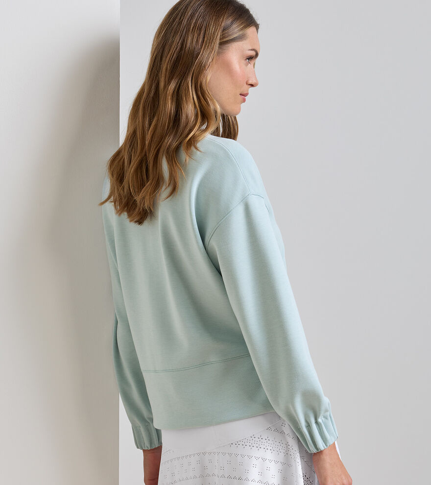 Flora Knit M&eacute;lange Half-Zip Pullover image number 3