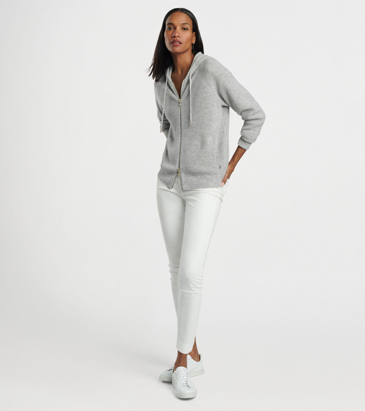 Julia Waffle Knit Hooded Cardigan Women s Tops Peter Millar