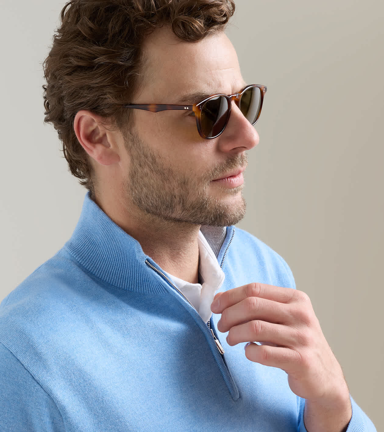 Coolspun Lite Cotton Quarter-Zip Sweater | Men's Sweaters | Peter