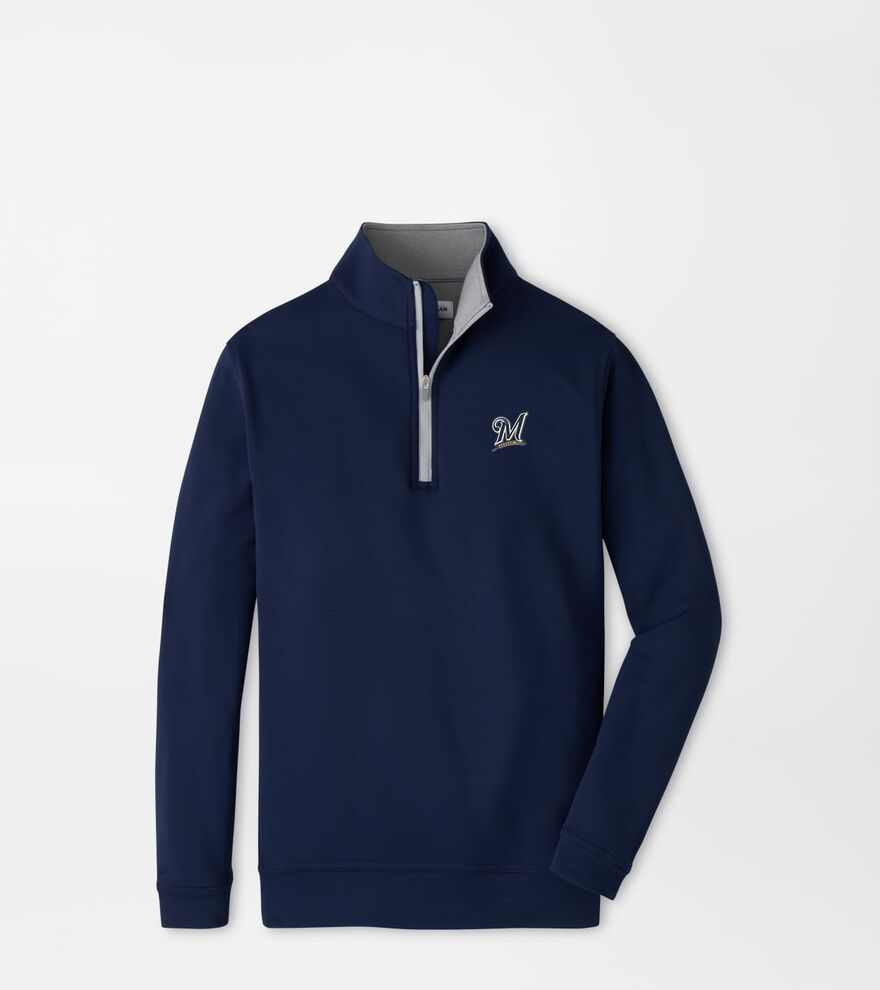 Cooperstown Milwaukee Brewers Perth Youth Performance Quarter-Zip