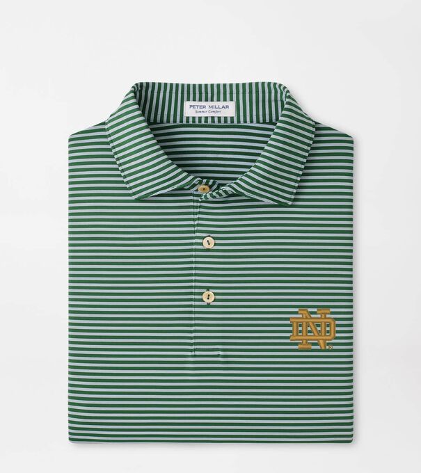 Notre Dame Tiebreaker Performance Jersey Stripe Polo