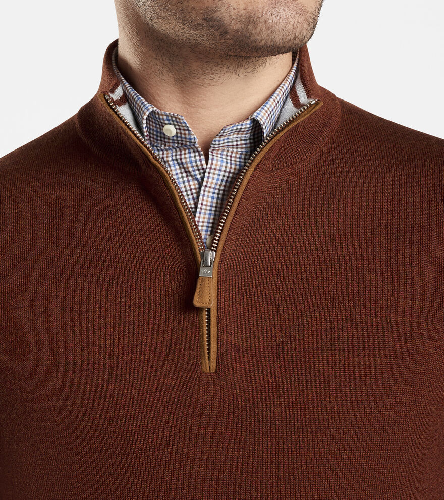 Crown Soft Suede Trim Quarter-Zip image number 5