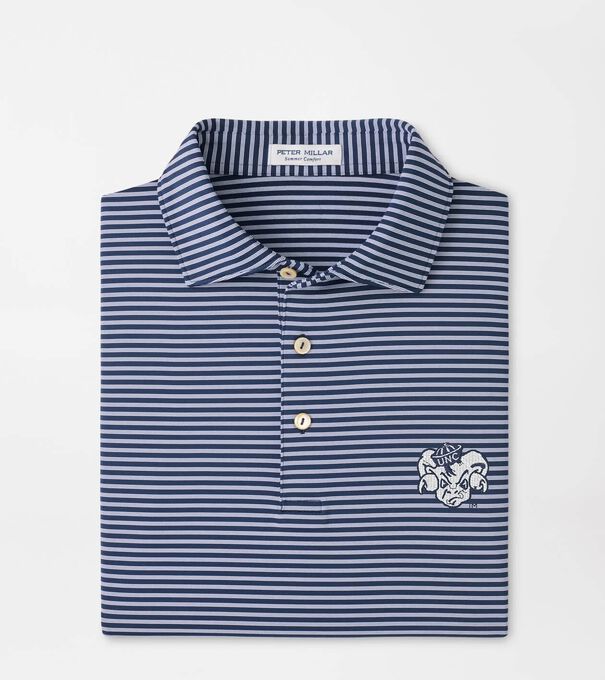 UNC Vault Tiebreaker Performance Jersey Stripe Polo