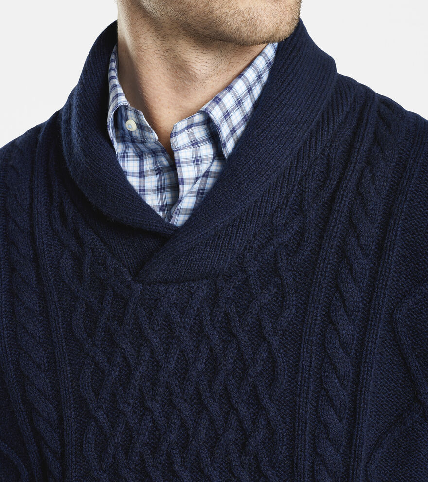 Cable Shawl Sweater image number 5