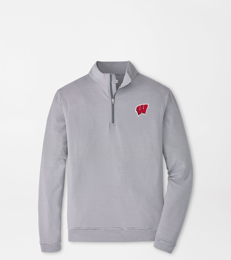Wisconsin Perth Sugar Stripe Performance Quarter-Zip image number 1