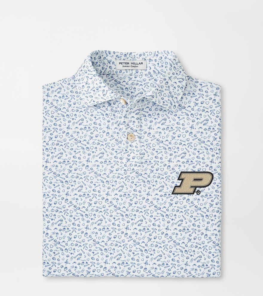 Purdue Batter Up Youth Performance Jersey Polo image number 1