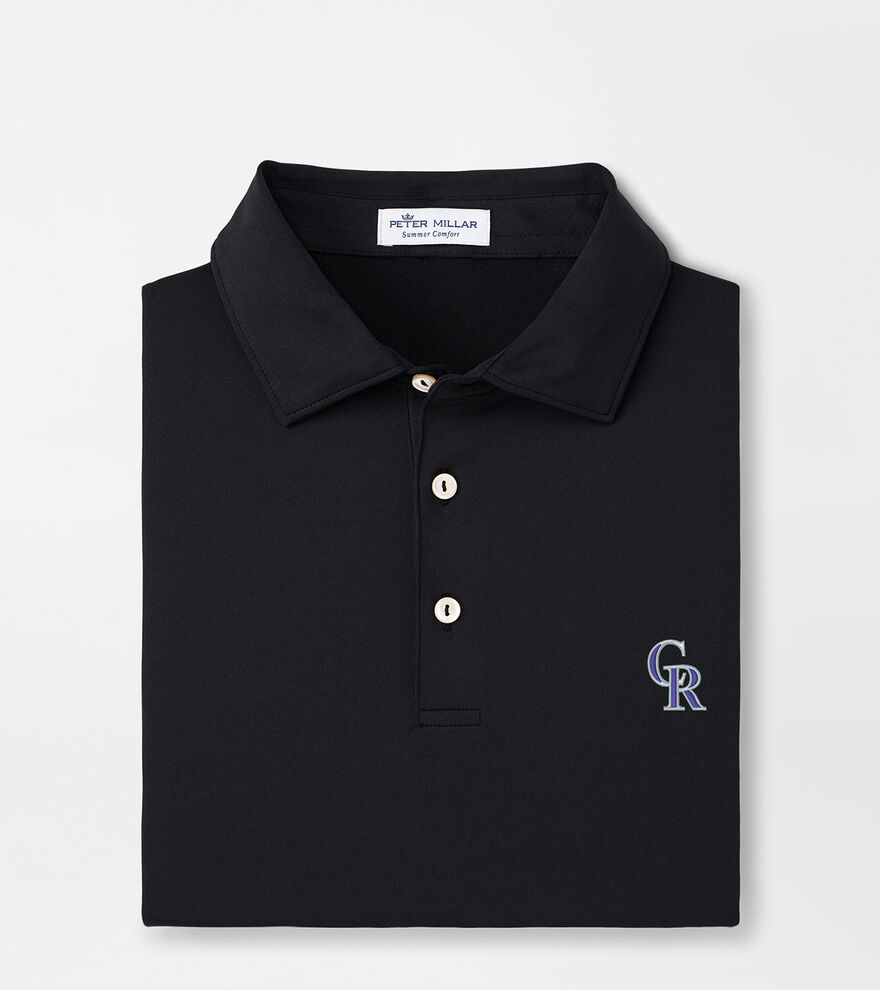 Colorado Rockies Solid Performance Jersey Polo image number 1
