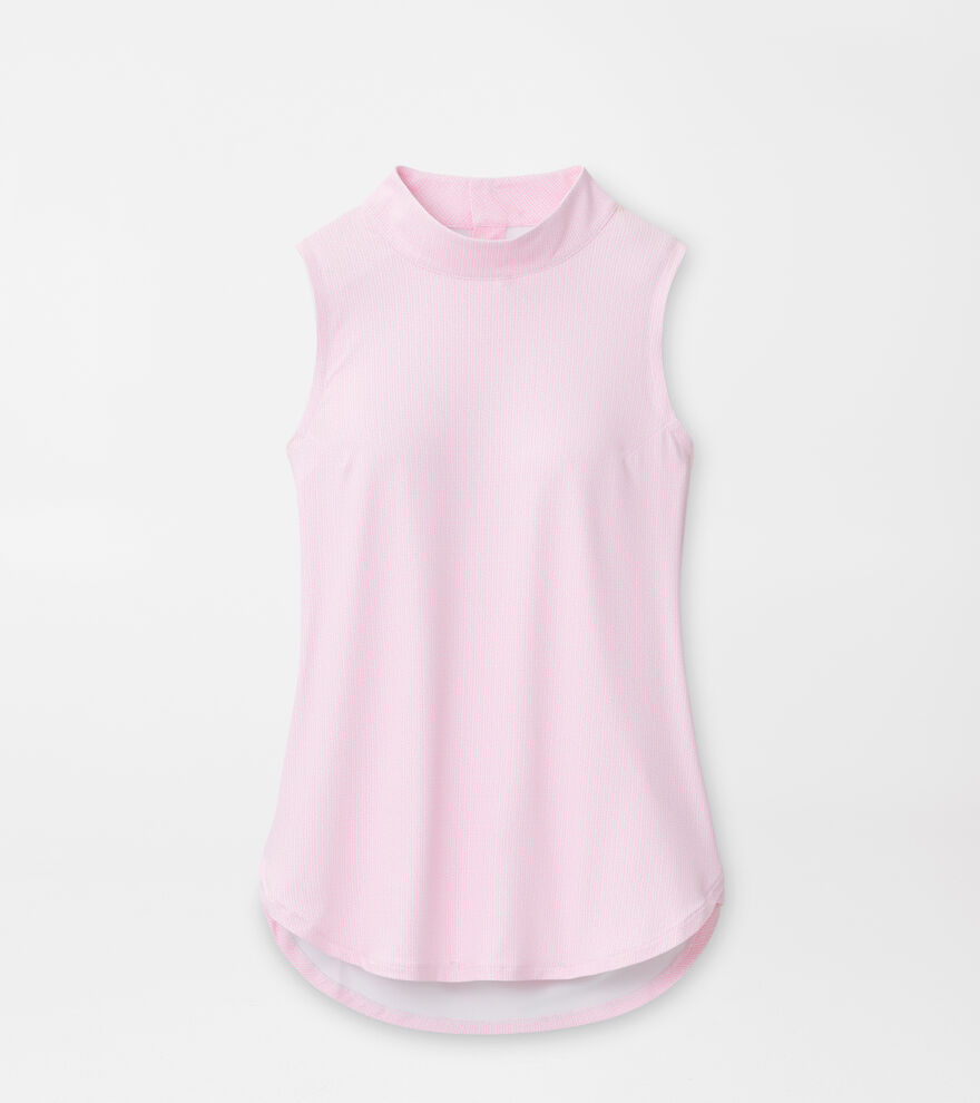 Scottie Herringbone Print Mock Neck Shell image number 1