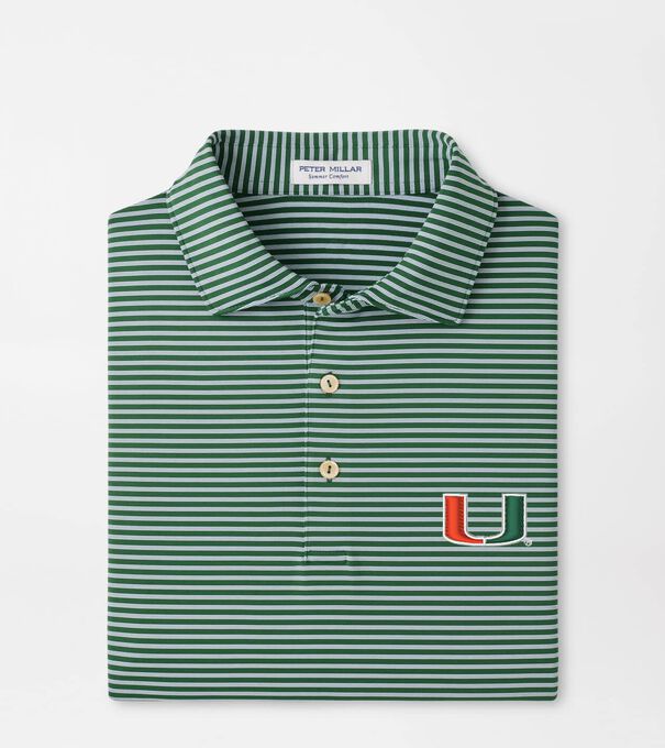 Miami Tiebreaker Performance Jersey Stripe Polo