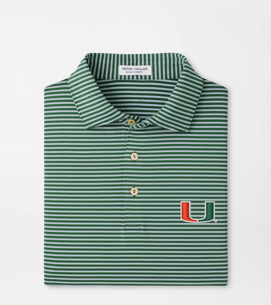 Miami Tiebreaker Performance Jersey Stripe Polo