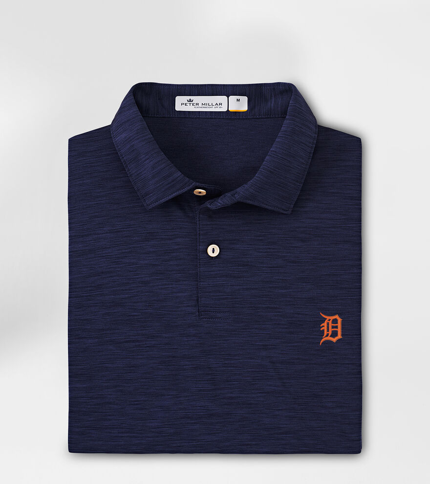 Detroit Tigers Featherweight Melange Polo Men's MLB Apparel Peter