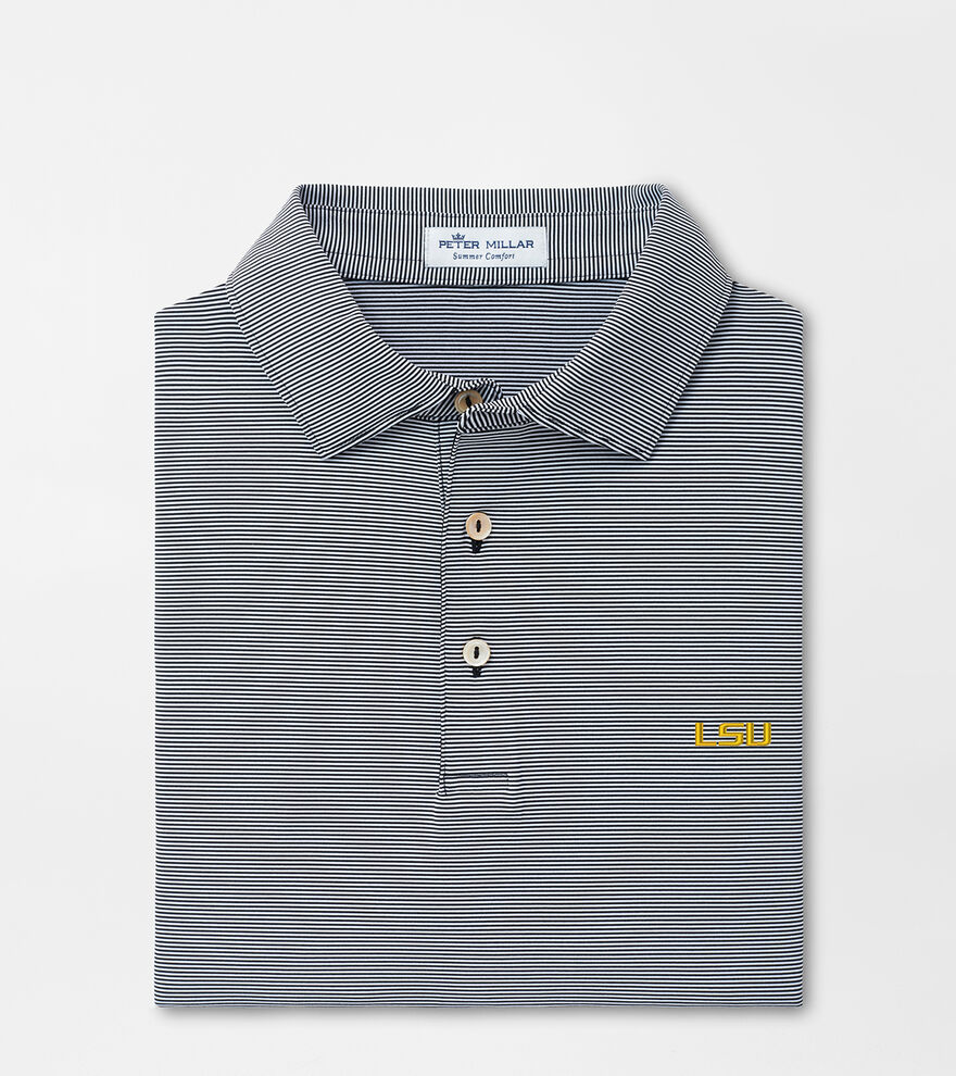LSU Jubilee Stripe Performance Polo image number 1