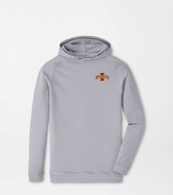 Iowa State Pine Youth Sugar Stripe Performance Hoodie