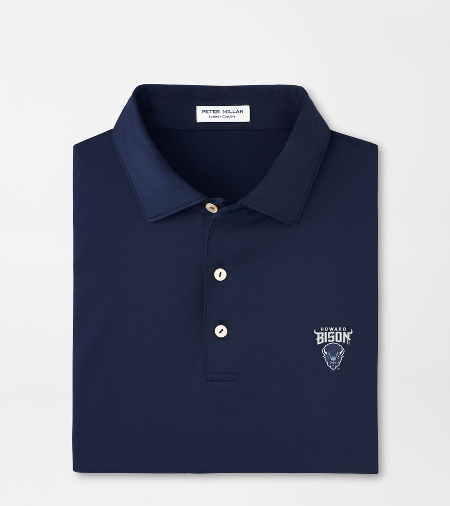 Howard University Solid Performance Jersey Polo image number 1