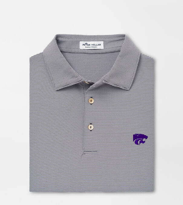 Kansas State Jubilee Stripe Performance Polo
