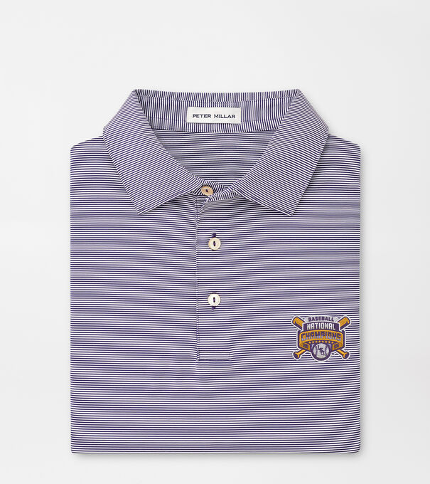 LSU College World Series Jubilee Stripe Performance Polo