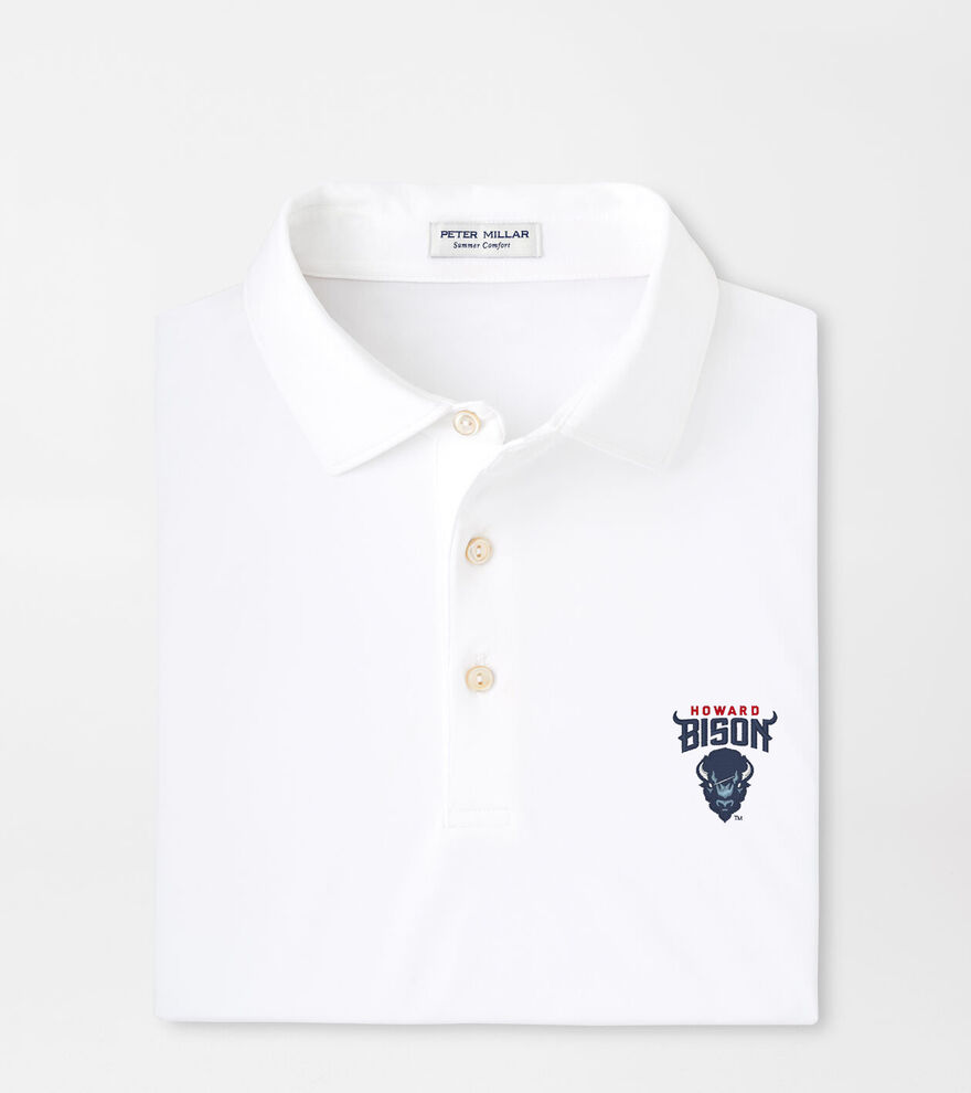 Howard University Solid Performance Jersey Polo image number 1