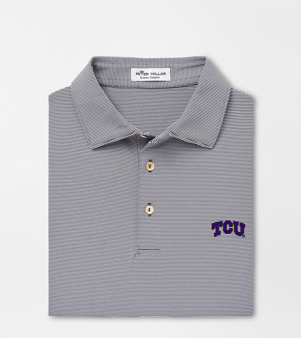 TCU Jubilee Stripe Performance Polo