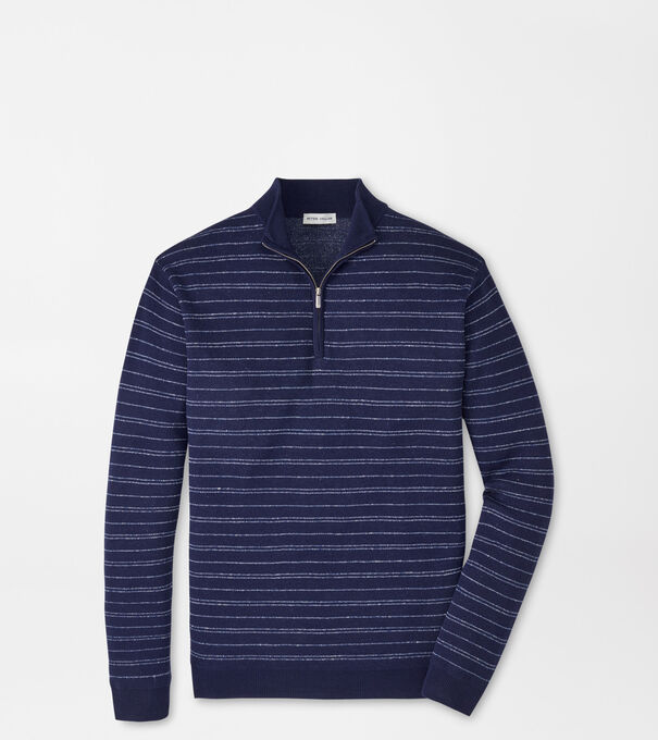 Saratoga Striped Quarter-Zip Sweater