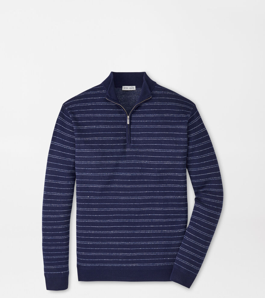 Saratoga Striped Quarter-Zip Sweater image number 1