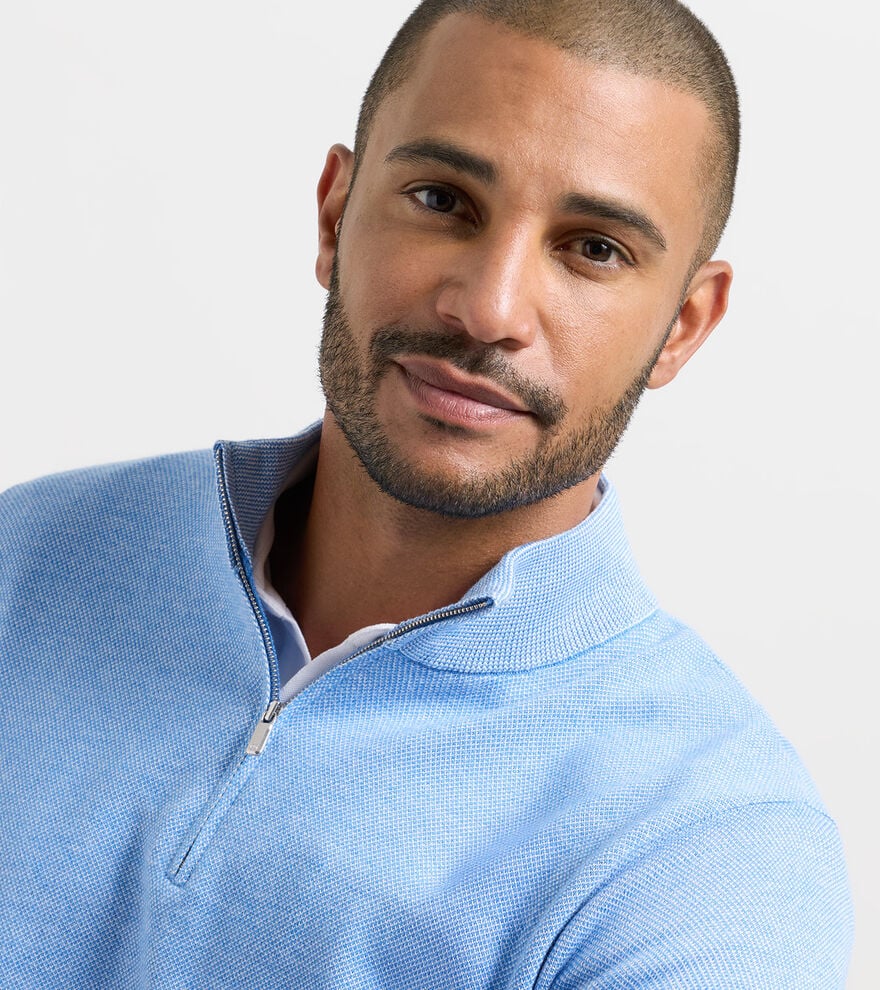 Coolspun Lite Birdseye Quarter Zip Sweater image number 4