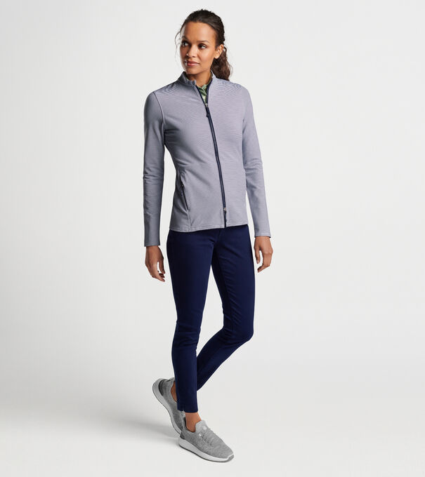 Katy Sugar Stripe Full-Zip Layer