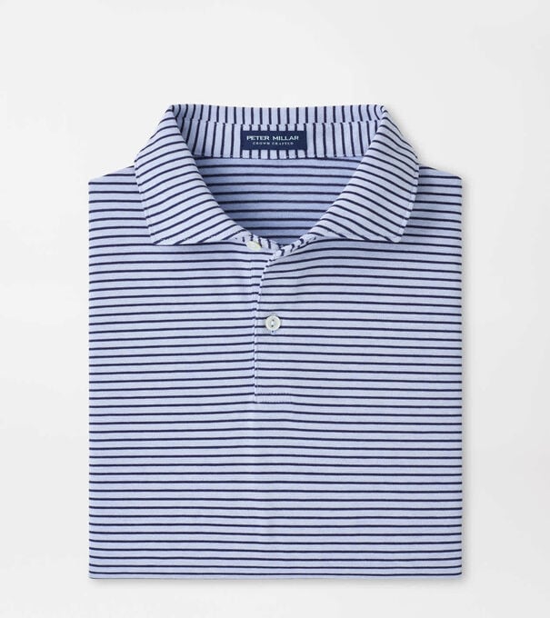Albatross Stripe Cotton-Blend Piqu&eacute; Polo