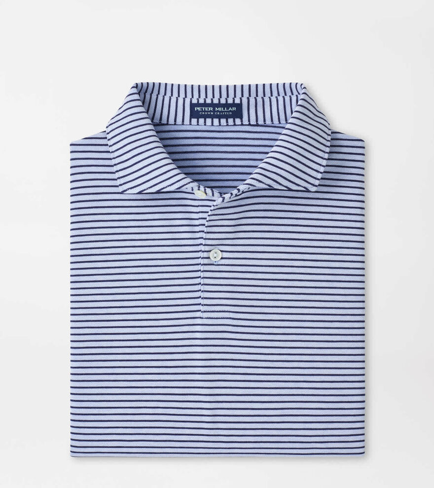 Albatross Stripe Cotton-Blend Piqu&eacute; Polo