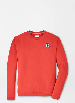 Peter Millar Men's Rutgers Cradle Performance Crewneck | Color: Red | Size: 3XL