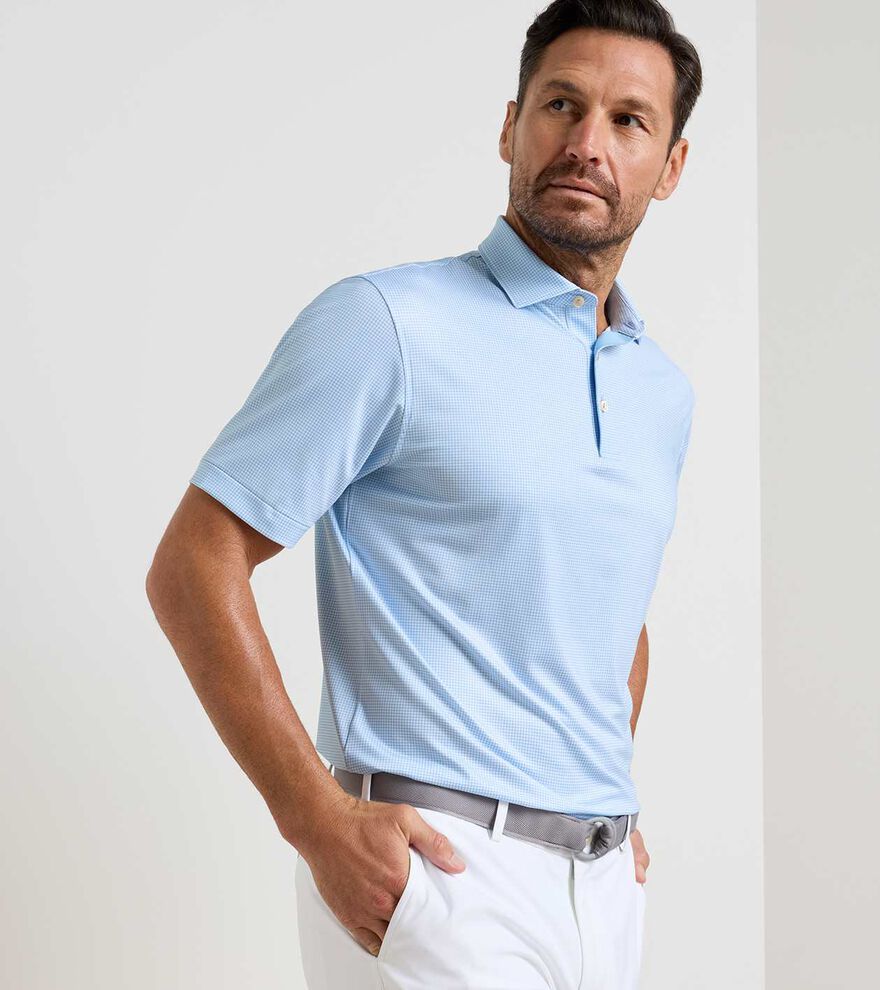 Gingham Performance Jersey Polo image number 2