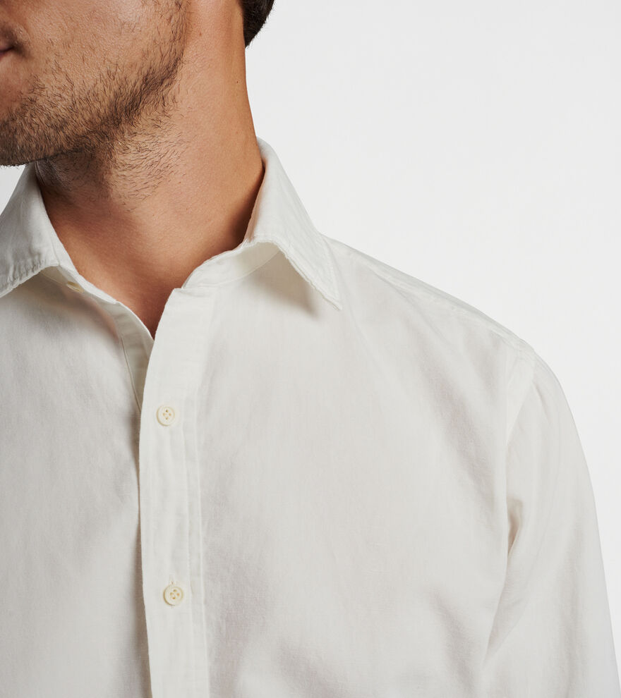Teo Cotton Linen Blend Sport Shirt image number 6