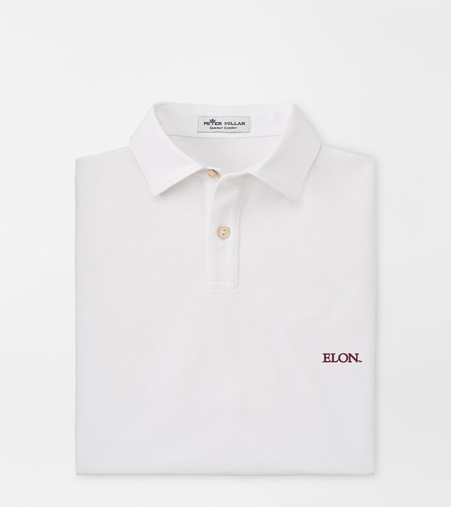 Elon Youth Solid Performance Jersey Polo image number 1