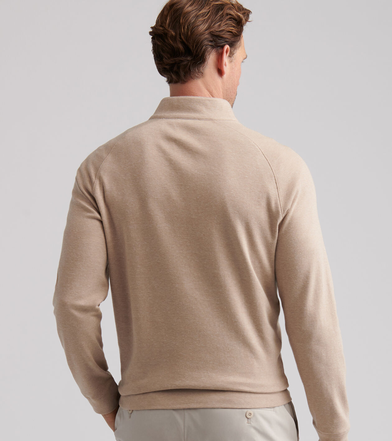 Mr.FATMAN LUCKY DAN TWILL ベージュ L Grant Birdseye Quarter-Zip | Men's Pullovers | Peter Millar