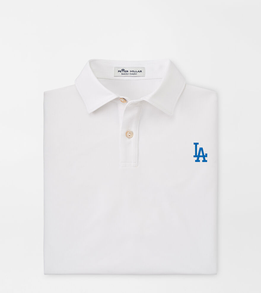 LA Dodgers Solid Youth Performance Jersey Polo image number 1