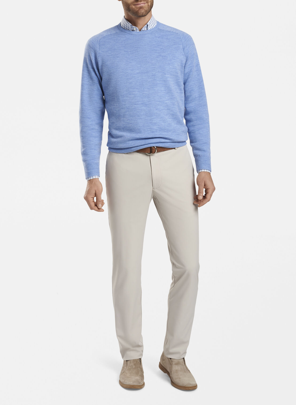 ★★ ★★ Interlock crewneck wool sweater T12E7 Wool Interlock Crewneck | Peter Millar