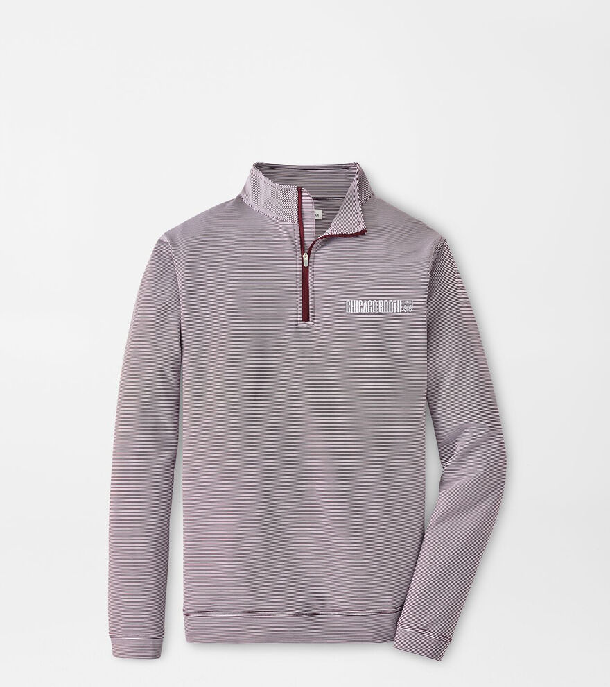 University of Chicago Booth Perth Mini-Stripe Performance Pullover image number 1