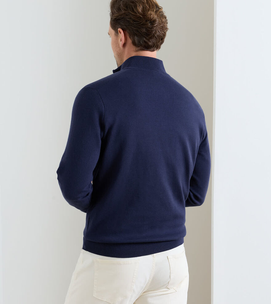 Coolspun Lite Cotton Quarter-Zip Sweater image number 3