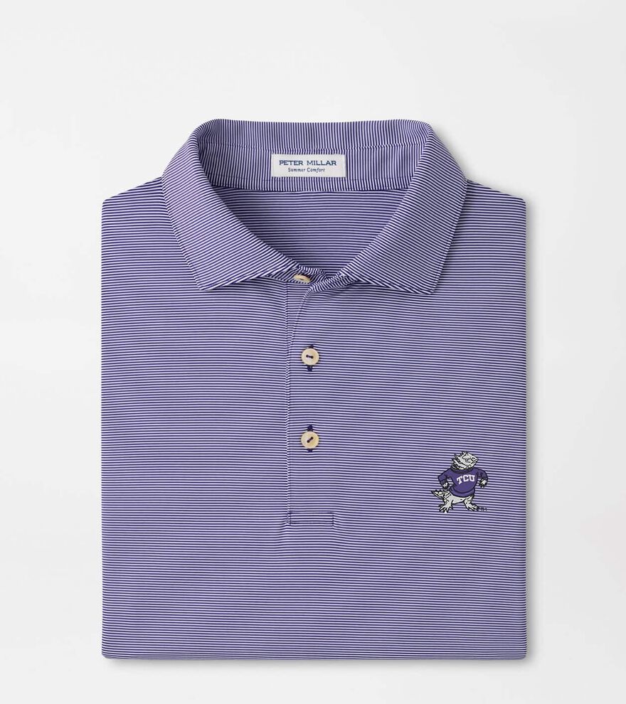 TCU Grey Stripe Polo main image 1