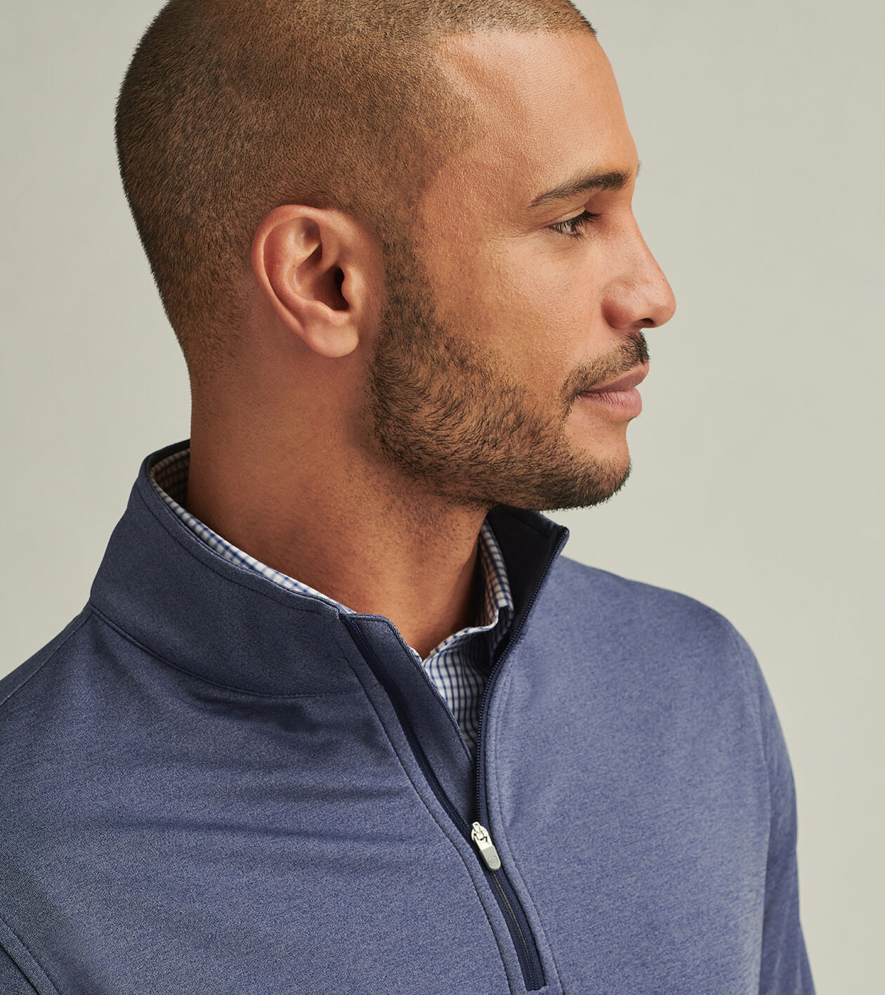 Perth Mélange Performance Quarter-Zip | Men's Pullovers
