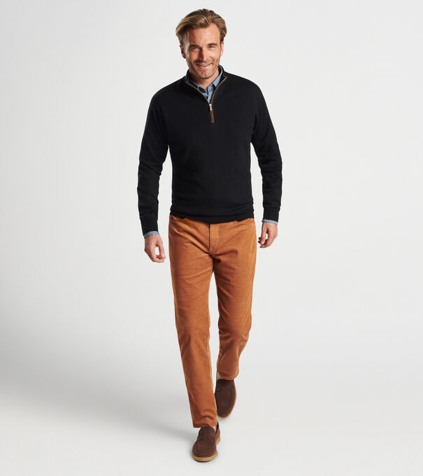 Autumn Crest Suede Trim Quarter-Zip