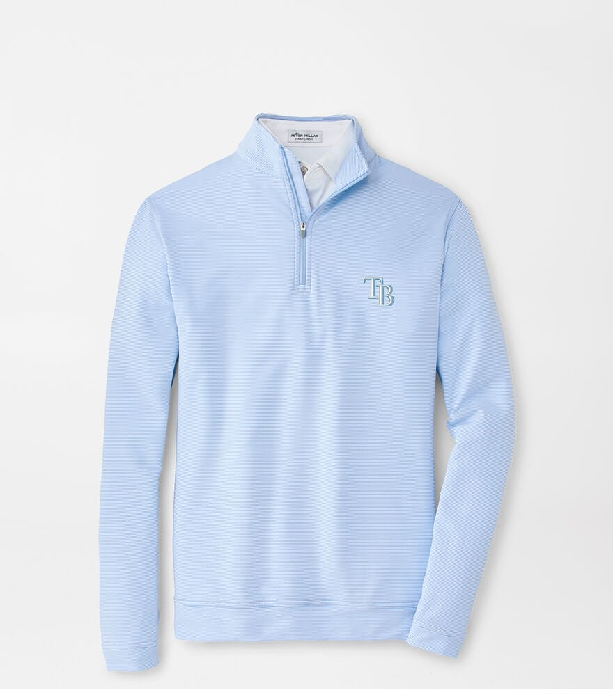 Tampa Bay Rays Perth Sugar Stripe Performance Quarter-Zip image number 1