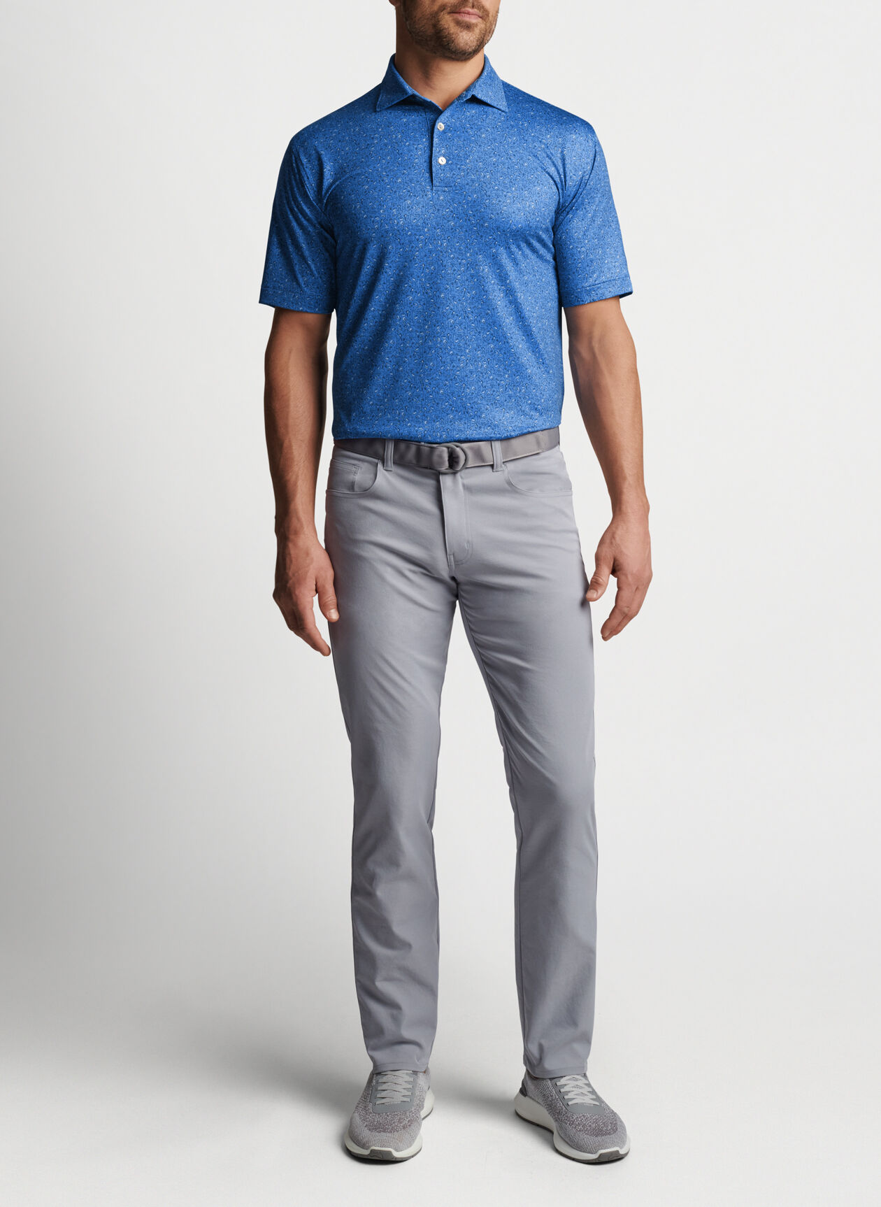 button down collar golf polo